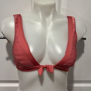 Becca canyon mesa tie front bikini top size small